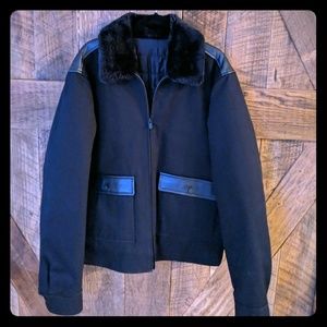 Men's black bomber jacket